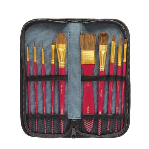 MONT MARTE BRUSH SET WALLET 11 Piece - Watercolour(2)